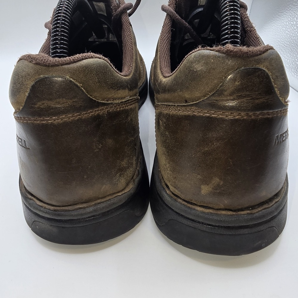 Merrell Men's Brown Leather Casual Walking Shoes Size 9.5 Lace Up Comfort - Picture 4 of 8